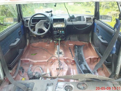 Widok zabezpieczonej podłogi /dziura została ,za jakiś czas i nią się zajmę