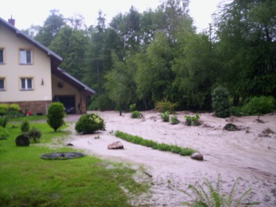 Tak wczoraj wieczorem i dzisiaj rano wyglądało podwórko koło domu!