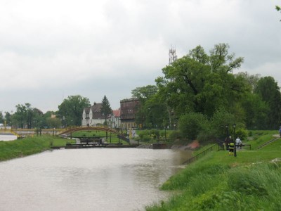 Widok śluzy na Odrą