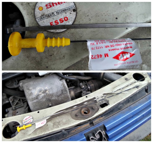 205 GTI Le Mans - bagnet oleju.jpg